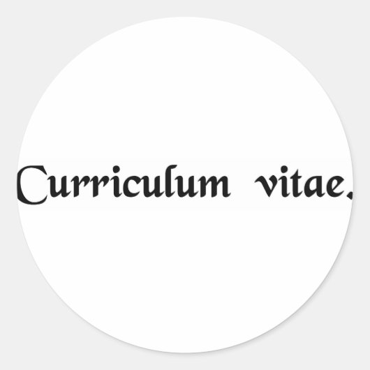Sticker Rond Le cours de sa vie (Devant)