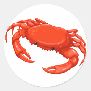 Sticker Rond Le crabe orange