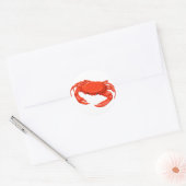 Sticker Rond Le crabe orange (Enveloppe)