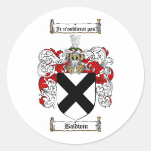 STICKER ROND LE CREST DE FAMILLE DE BALDWIN - MANTEAU DE