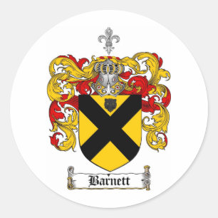 STICKER ROND LE CREST DE FAMILLE DE BARNETT - MANTEAU DE