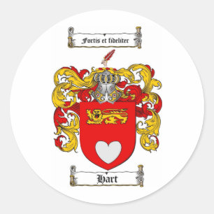 STICKER ROND LE CREST DE FAMILLE DE CERF - MANTEAU DE CERF DES