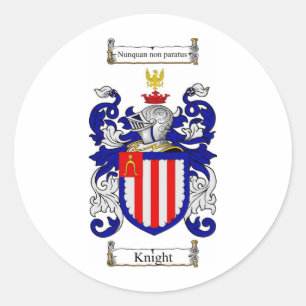 STICKER ROND LE CREST DE FAMILLE DE CHEVALIER - MANTEAU DE