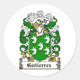STICKER ROND LE CREST DE FAMILLE DE GUTIÉRREZ - MANTEAU DE
