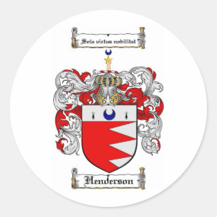 STICKER ROND LE CREST DE FAMILLE DE HENDERSON - MANTEAU DE