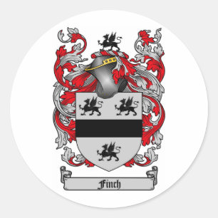 STICKER ROND LE CREST DE FAMILLE DE PINSON - MANTEAU DE PINSON
