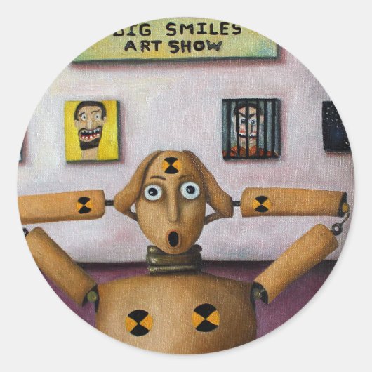 Sticker Rond Le Cri Au Big Smiles Art Show (Devant)