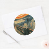 Sticker Rond Le cri Edvard Munch Art Expressionniste Moderne (Enveloppe)