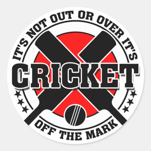 Sticker Rond Le cricket n'est plus au rendez-vous (Devant)