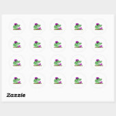 Sticker Rond Le crocodile en moi | jolie conception (Feuille)