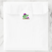 Sticker Rond Le crocodile en moi | jolie conception (Sac)
