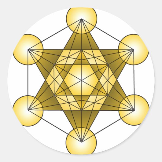 Sticker Rond Le cube de Metatron (Devant)