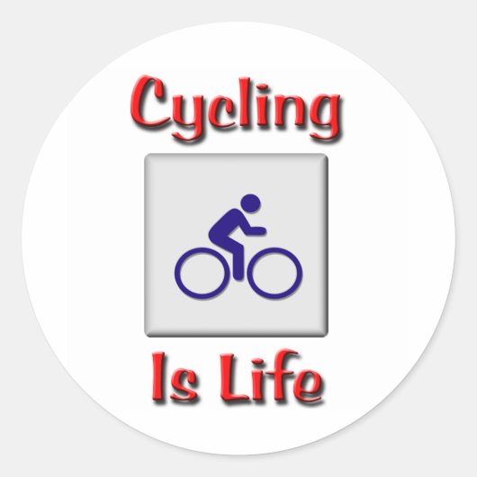 Sticker Rond Le cyclisme, c'est la vie (Devant)