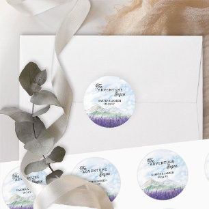 Sticker Rond Le début de l'aventure Mariage Vallée de Lavande