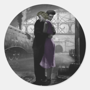 Sticker Rond Le départ de l'amour