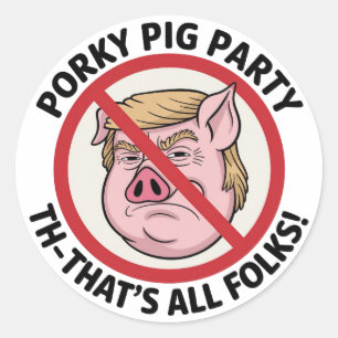 Sticker Rond Le dernier grognement : Fin du monopole politique