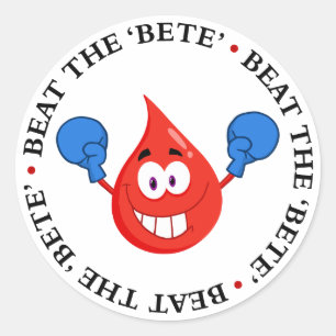 Sticker Rond Le diabète ne me battra pas