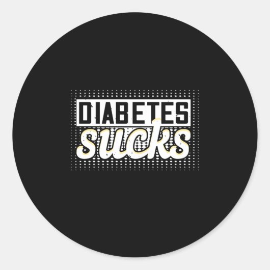 Sticker Rond Le diabète sucré (Devant)
