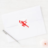 Sticker Rond Le diable d'exécution U-552 (Enveloppe)