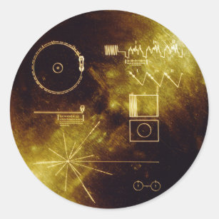 Sticker Rond Le disque d'or de Voyager