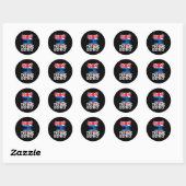 Sticker Rond Le district des lacs + drapeau britannique (Feuille)