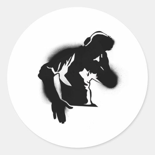 Sticker Rond Le DJ (Devant)