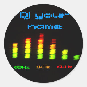 Sticker Rond Le DJ ajoutent votre barre faite sur commande