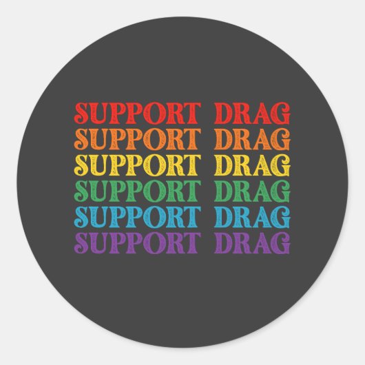 Sticker Rond Le Drag De Soutien À La Fierté LGBT N'Est Pas Un C (Devant)