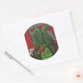 Sticker Rond Le dragon et la pizza (Enveloppe)