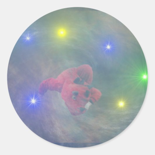 Sticker Rond Le dragon qui a perdu est la collection de queue (Devant)