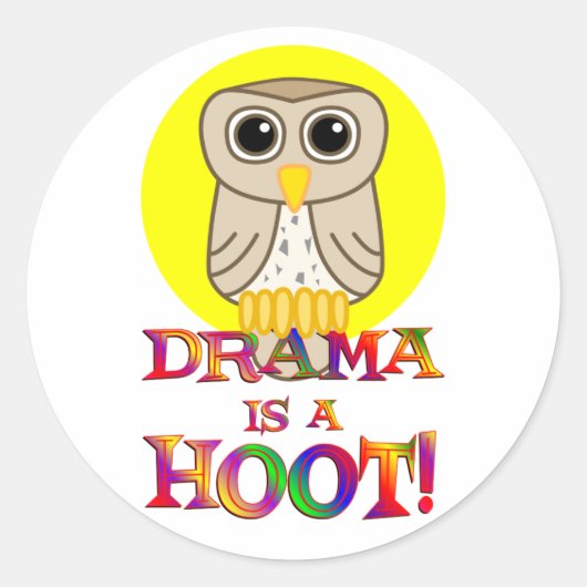 Sticker Rond Le drame est un chaud (Devant)