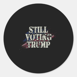 Sticker Rond Le drapeau américain : Chemise Trump - Voter Conda