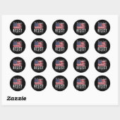 Sticker Rond Le Drapeau Américain Nous Le Peuple Résiste (Feuille)
