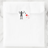 Sticker Rond Le drapeau authentique de la Barbe Noire (Sac)