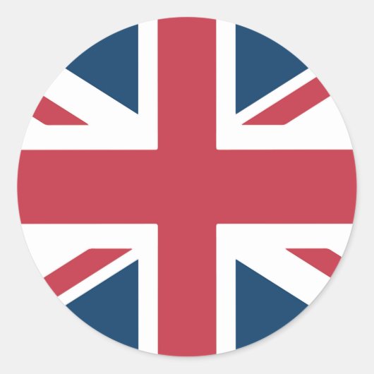 Sticker Rond Le drapeau britannique Union Jack (Devant)