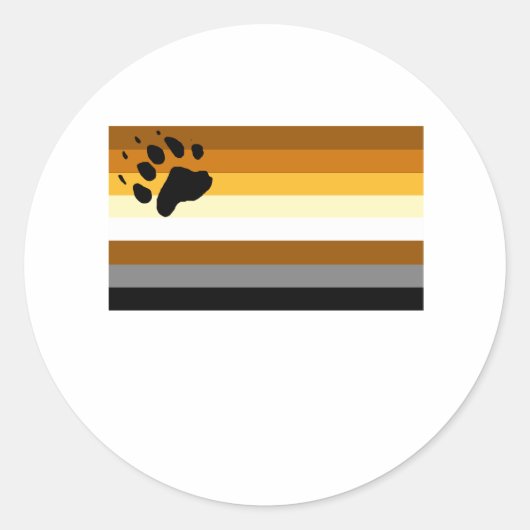 Sticker Rond Le drapeau de la fierté de Gay Humour (Devant)