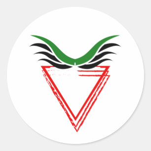 Sticker Rond Le drapeau de l'apartheid de la Palestine libre