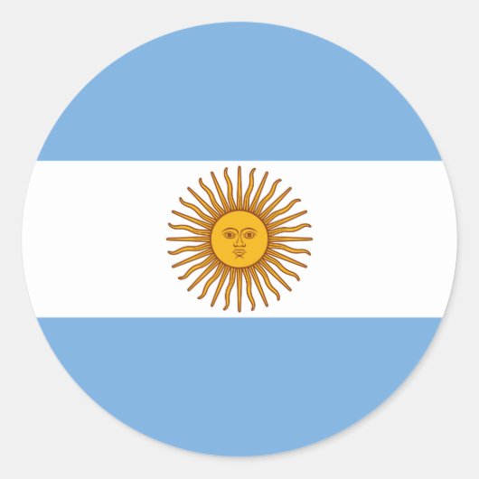 Sticker Rond Le drapeau de l'Argentine (Devant)