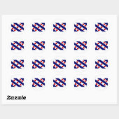 Sticker Rond Le drapeau de Pays-Bas Friesland (Feuille)