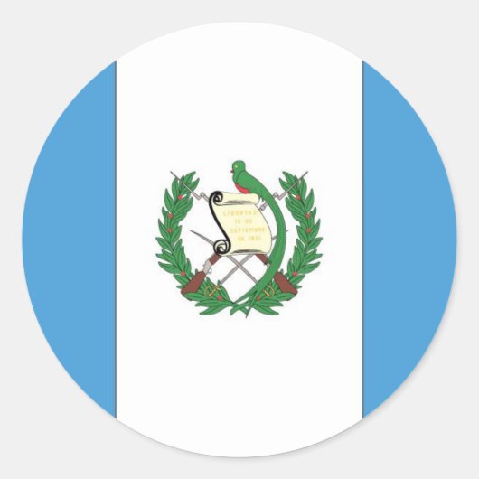 Sticker Rond Le drapeau du Guatemala (Devant)
