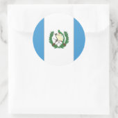Sticker Rond Le drapeau du Guatemala (Sac)