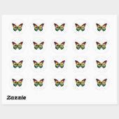 Sticker Rond Le drapeau du papillon du Ghana (Feuille)