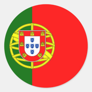 Sticker Rond Le drapeau du Portugal (Bandeira de Portugal)