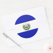 Sticker Rond Le drapeau du Salvador. (Enveloppe)