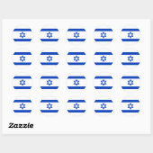 Sticker Rond Le drapeau israélien (Feuille)