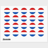 Sticker Rond Le drapeau néerlandais (Feuille)