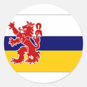 Sticker Rond Le drapeau néerlandais de Limbourg