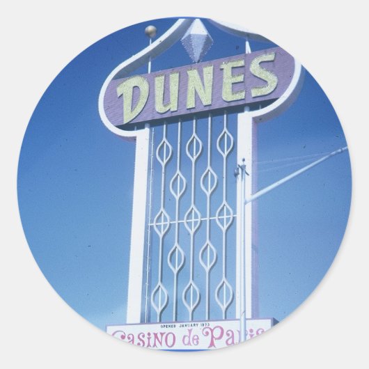 Sticker Rond Le Dunes Hotel Las Vegas (Devant)