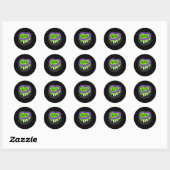 Sticker Rond Le Fantôme Avec Le Plus Bébé Halloween Conception (Feuille)