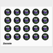 Sticker Rond Le Fantôme Avec Le Plus De Babes Appael (Feuille)